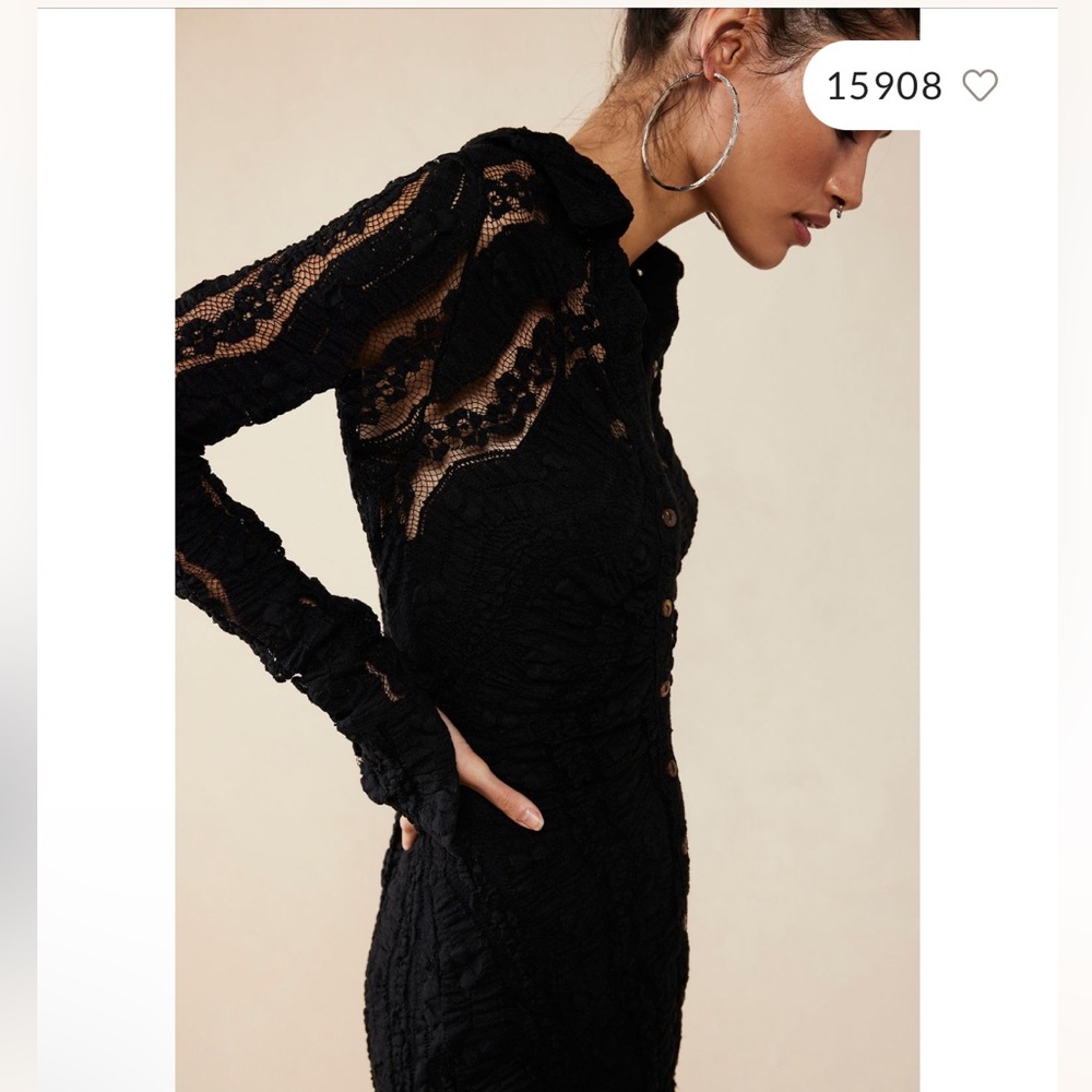 Elegant Black Lace Dress